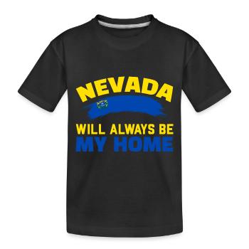Le Nevada sera toujours ma maison USA Amérique Ne - T-shirt bio Premium Enfant - noir - Devant
