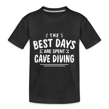 On passe les meilleurs jours à plonger dans les cavernes Summer Cave - T-shirt bio Premium Enfant - noir - Devant