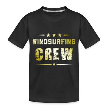 Windsurfing Crew - Kinder Premium Bio T-Shirt - Schwarz - Vorne