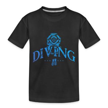Diving scuba diving - Kids' Premium Organic T-Shirt - black - Front