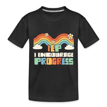 Thérapeute ABA J’encourage le progrès accéléré Enseignant - T-shirt bio Premium Enfant - noir - Devant