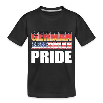 American German - Kids' Premium Organic T-Shirt - black - Front