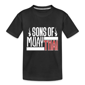 Muay Thai - Kinder Premium Bio T-Shirt - Schwarz - Vorne