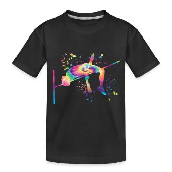 High Jumper Watercolor High Jump - Kids' Premium Organic T-Shirt - black - Front