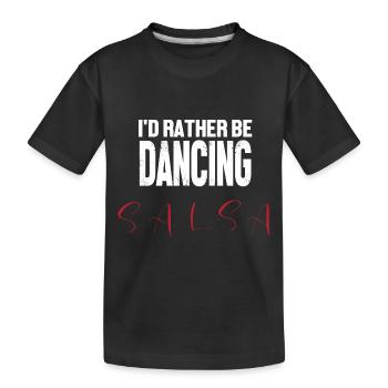Salsa Dancer Dancer - Kids' Premium Organic T-Shirt - black - Front
