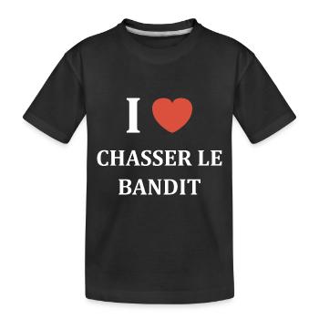 chasseur de bandit - T-shirt bio Premium Enfant - noir - Devant