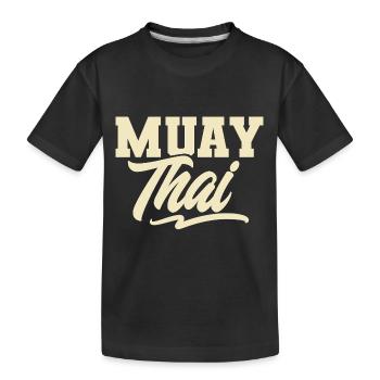 Muay Thai - Kinder Premium Bio T-Shirt - Schwarz - Vorne