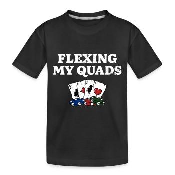 Flexing My Quads Jeux de cartes Poker Card Player - T-shirt bio Premium Enfant - noir - Devant