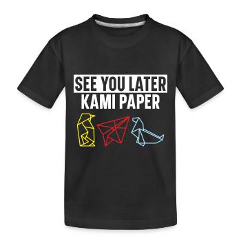 See You Later Kami Paper Origami Japanese Art - Kids' Premium Organic T-Shirt - black - Front
