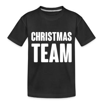 Christmas Team - Kinder Premium Bio T-Shirt - Schwarz - Vorne