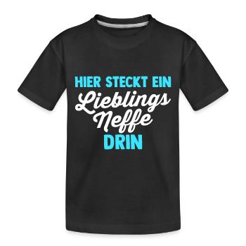 Neffe - Kinder Premium Bio T-Shirt - Schwarz - Vorne