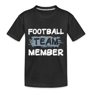 Football Team - Kids' Premium Organic T-Shirt - black - Front