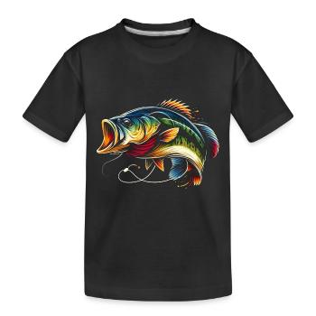 Poisson bar - T-shirt bio Premium Enfant - noir - Devant