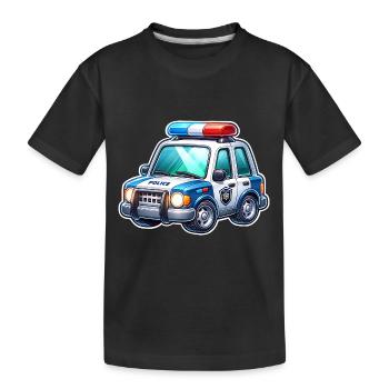 Polizei - Kinder Premium Bio T-Shirt - Schwarz - Vorne