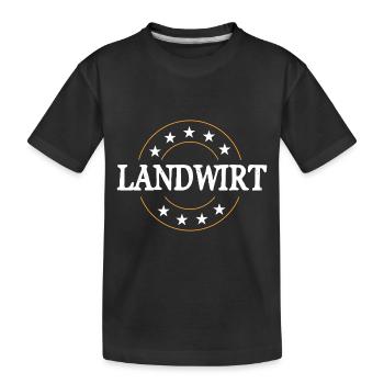 Landwirt Beruf - Kinder Premium Bio T-Shirt - Schwarz - Vorne