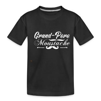 grand-père moustache, Idée cadeau d'élégance. - T-shirt bio Premium Enfant - noir - Devant
