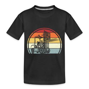 Chariot élévateur - T-shirt bio Premium Enfant - noir - Devant
