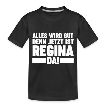 Vorname Regina - Kinder Premium Bio T-Shirt - Schwarz - Vorne