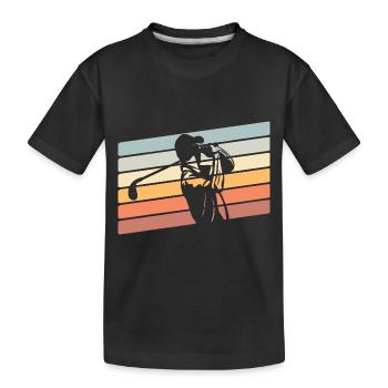 Golf Golfer - Kinder Premium Bio T-Shirt - Schwarz - Vorne