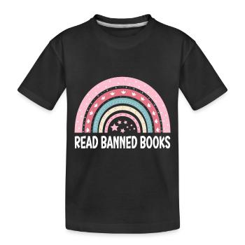 Livres Lecture Lecture Rat de bibliothèque Rat de bibliothèque Accro de bibliothèque - T-shirt bio Premium Enfant - noir - Devant
