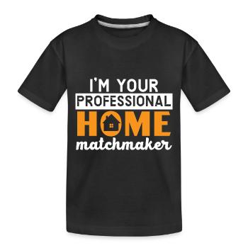 Je suis votre courtier immobilier professionnel Real Es - T-shirt bio Premium Enfant - noir - Devant