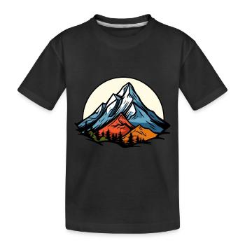 Symbole des montagnes des Alpes - T-shirt bio Premium Enfant - noir - Devant