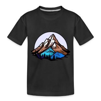Symbole des montagnes des Alpes - T-shirt bio Premium Enfant - noir - Devant