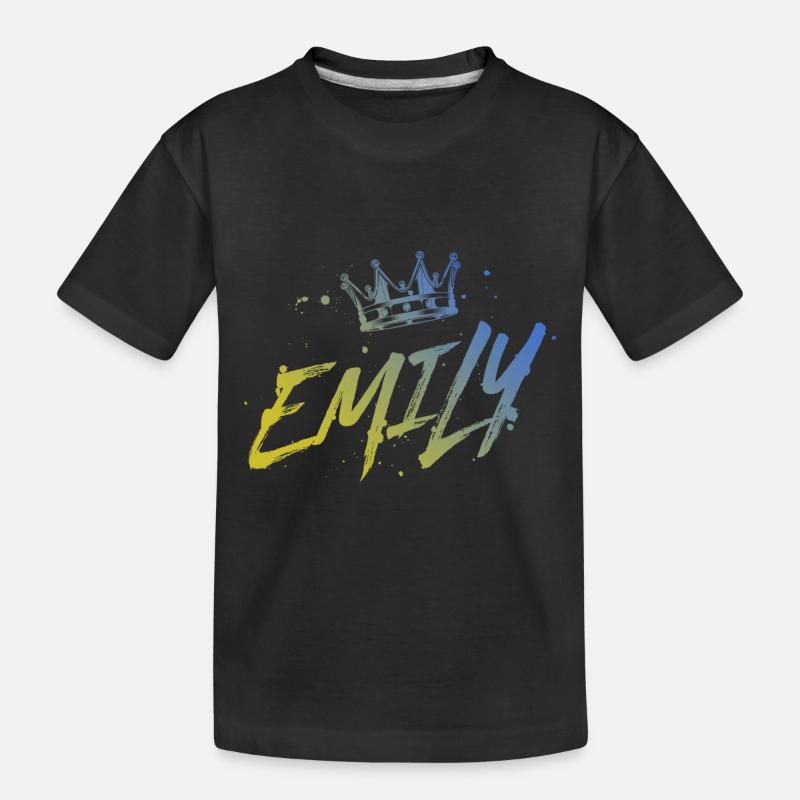 Emily - Kinder Premium Bio T-Shirt - Schwarz