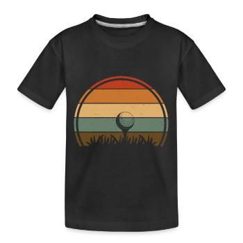 Golf Golfer - Kinder Premium Bio T-Shirt - Schwarz - Vorne