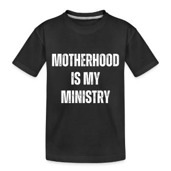 La maternité est mon ministère - T-shirt bio Premium Enfant - noir - Devant