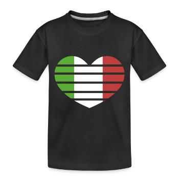 Italy Italia Italian Italian Flag - Kids' Premium Organic T-Shirt - black - Front