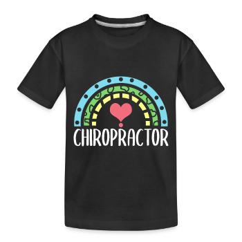 Chiropractor Physiotherapist Vintage I Gift - Kids' Premium Organic T-Shirt - black - Front