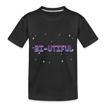 Bi-utiful Bisexuel Positivité Bi Fierté Bi Positive - T-shirt bio Premium Enfant - noir - Devant