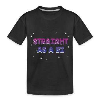 Hétéro comme un bisexuel Dictons Bi Pride Citations - T-shirt bio Premium Enfant - noir - Devant