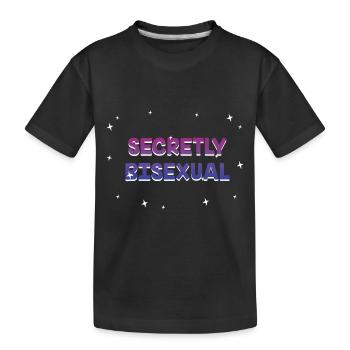 Secretly Bisexual Bi Introvert Bi Pride - Kinder Premium Bio T-Shirt - Schwarz - Vorne
