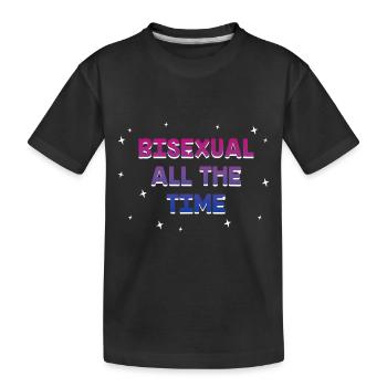Bisexuel tout le temps Bi Citation Motivationnelle Bi - T-shirt bio Premium Enfant - noir - Devant