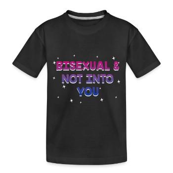 Bisexuel et pas en toi Bi Single Bi Pride - T-shirt bio Premium Enfant - noir - Devant