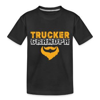 trucker opa spruch - Kinder Premium Bio T-Shirt - Schwarz - Vorne