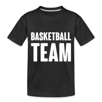 Équipe de basket-ball - T-shirt bio Premium Enfant - noir - Devant