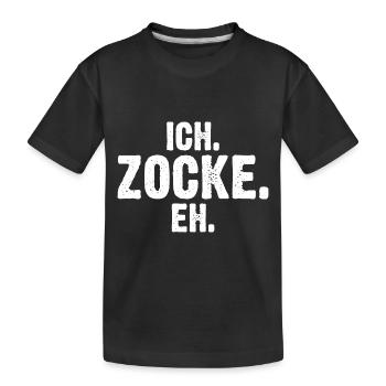 Zocker Zocken Gamer - Kinder Premium Bio T-Shirt - Schwarz - Vorne