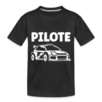 Humour pilote de rallye - T-shirt bio Premium Enfant - noir - Devant