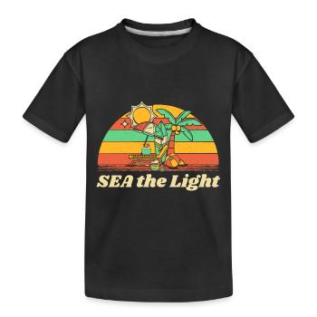 SEA la Lumière Été Citation MotivationNelle Tropical - T-shirt bio Premium Enfant - noir - Devant