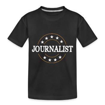 Journalist Beruf - Kinder Premium Bio T-Shirt - Schwarz - Vorne
