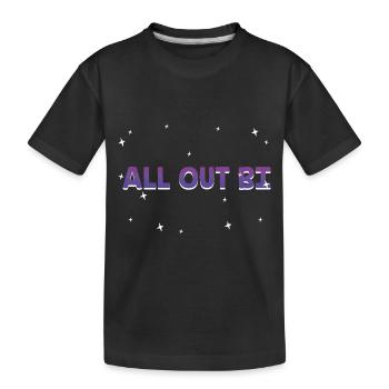 All Out Bi Bisexuel Citation Motivationnelle Bi Pride - T-shirt bio Premium Enfant - noir - Devant
