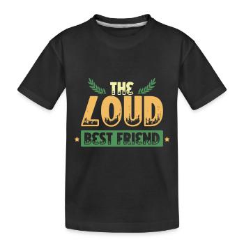 Meilleur ami bruyant - T-shirt bio Premium Enfant - noir - Devant