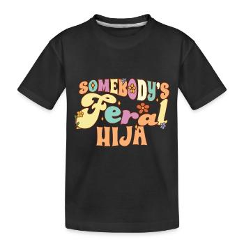 La fille espagnole sauvage de Hija de quelqu’un drôle - T-shirt bio Premium Enfant - noir - Devant