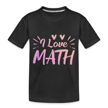 Ich liebe Mathe - Kinder Premium Bio T-Shirt - Schwarz - Vorne