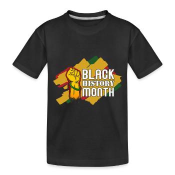 Black History Month Black History - Kinder Premium Bio T-Shirt - Schwarz - Vorne