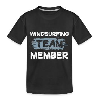 Windsurfing Team - Kinder Premium Bio T-Shirt - Schwarz - Vorne