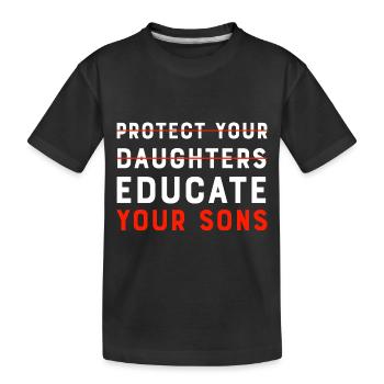 Éduquez votre fils - T-shirt bio Premium Enfant - noir - Devant